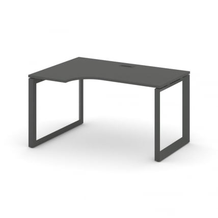 Стол рабочий эргономичный Стайл Проджект СН-59О.СПА-022(Л) Антрацит/Металл Антрацит/Черный Заглушка / SN-59O.SPA-022(L)_0