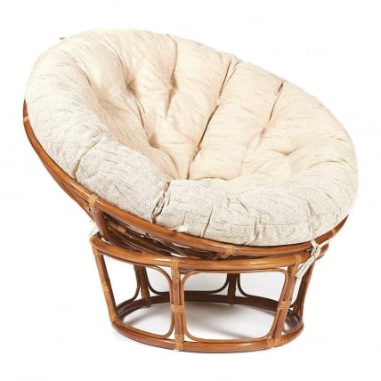 Кресло PAPASAN 23/01 W /с подушкой/ диаметр подушки 129 см, 115х101х104 см, Pecan (орех), ткань Старт_0