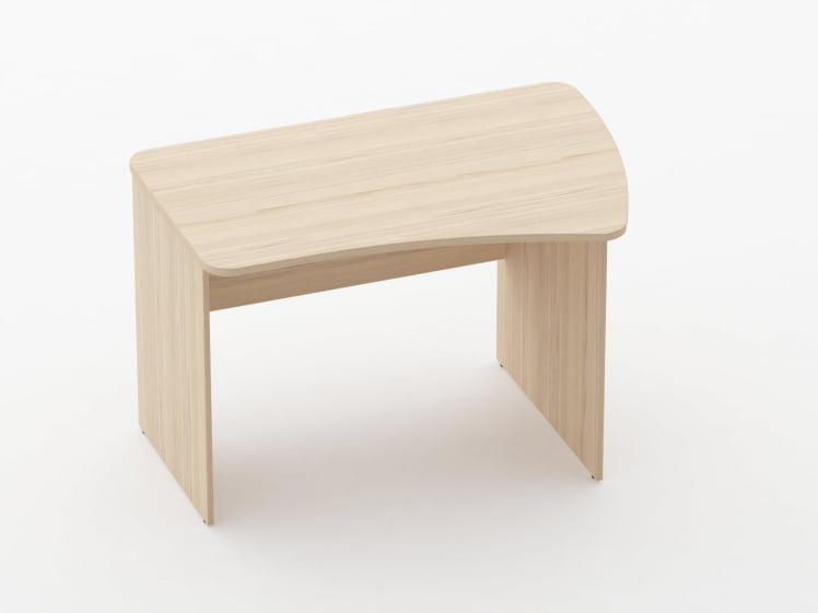 Стол эргономичный Glassy 1.12.12Пр Дуб молочный_0