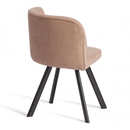 Комплект (стол, 4 стула) QUADRON (mod. PT14) Стол: МДФ/металл, стул: металл/шенилл, 100х100х73 см, 69х56х71 см, Beige (Бежевый) LY1701-4/черный_3