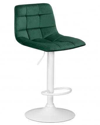 Стул барный DOBRIN TAILOR WHITE (зеленый велюр (MJ9-88))_1