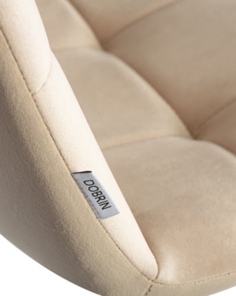 Стул обеденный DOBRIN CHILLY (Бежевый Holland 07, основание белое)_8