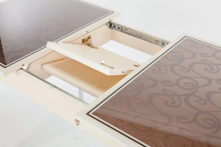 Стол обеденный Чикаго КЗ(6191) крем,завитки бронза_2