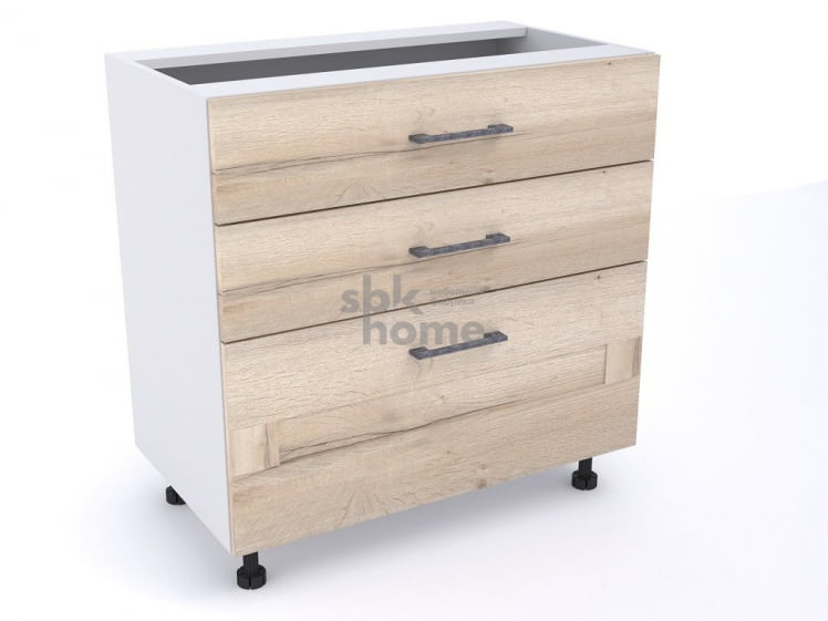 Стол с ящиками СЯ-80, Дублин (800*470*820) Дуб галифакс белый, 21618 _0