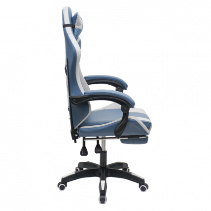 Кресло 907 KINGQUEEN, замша, цвет синий с массажем, арт 907-LB_4