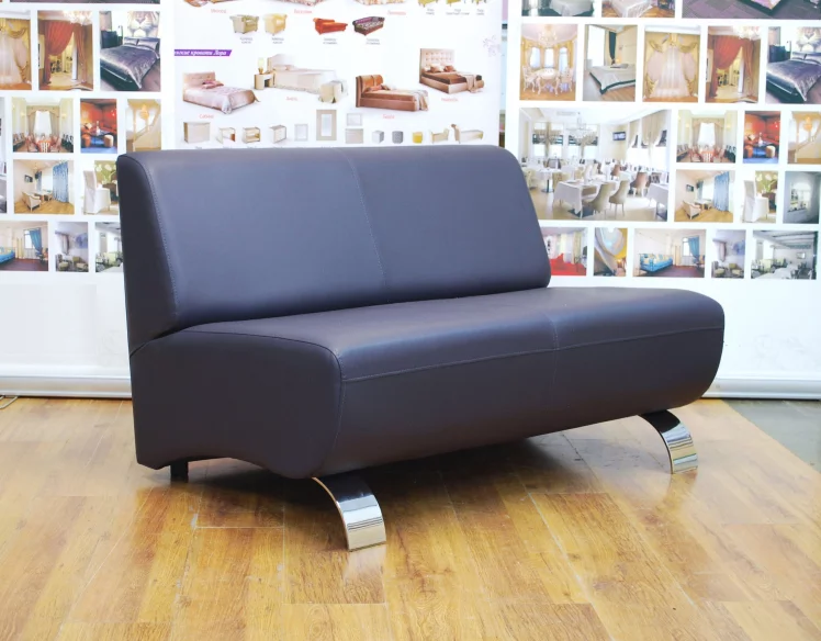 Диван офисный Диванная секция Клерк 5 двойная без подлокотников в Domus Antracite_0