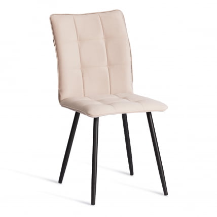 Стул обеденный Bari LT, велюр, бежевый/черный, 7, 41х55х89 см_0
