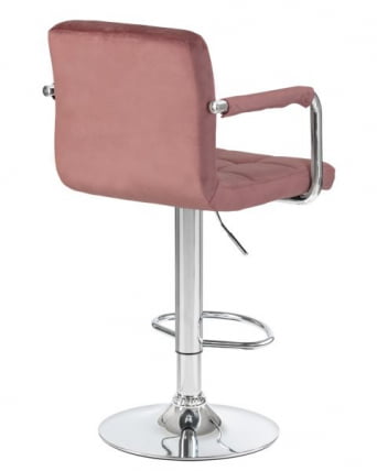 Стул барный DOBRIN KRUGER ARM (пудрово-розовый велюр (MJ9-32)) 2 шт_5