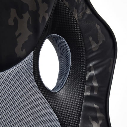 Кресло RACER GT MILITARY кож/зам/ткань, серый/серый, TW 12_11