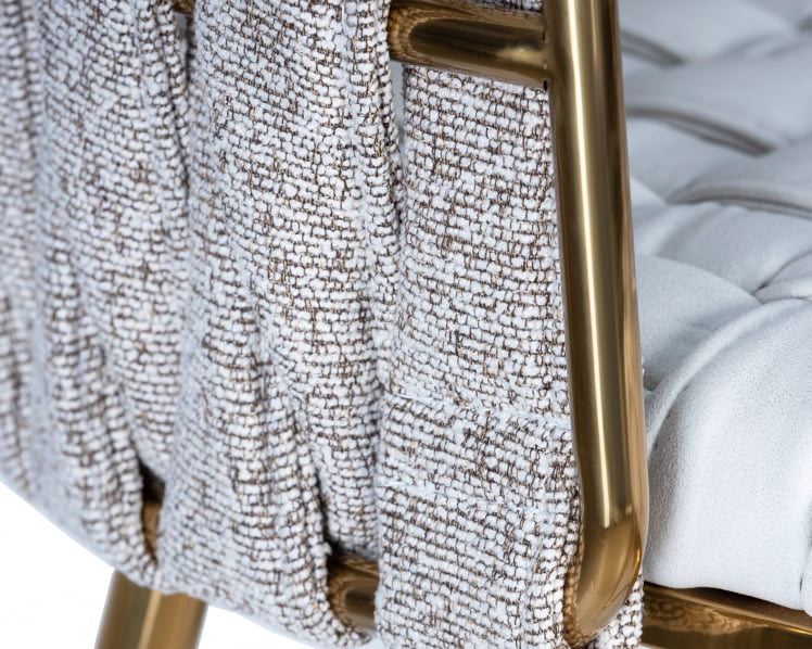 Стул барный DOBRIN EMMA GOLD (белый PU (T-01), белая ткань (F-49))_7