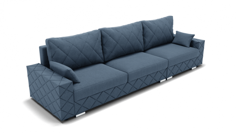 Диван Мартин-2 угол левый/правый (ЗР) Цвет фасада: Голубой; Тип: Левый/правый; Материал фасада: Металл/Велюр_0