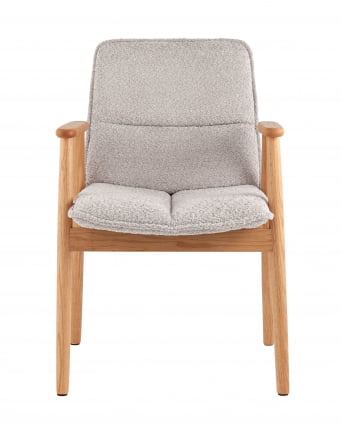 Стул обеденный Philo с деревянными ножками серый_1