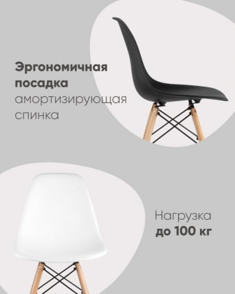 Стул Еамес Стйле ДСВ белый 4 шт. комплект (разборный каркас) / Eames Style DSW_3