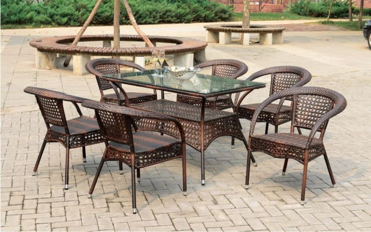 Комплект садовой мебели (стул RC 16 / стол RT -А 206) Коричневый_1