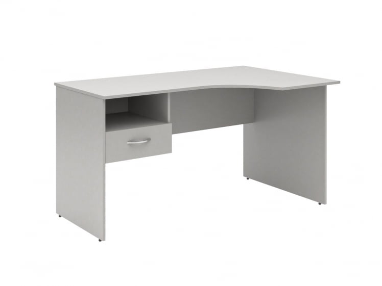 Стол письменный правый SET140-1 R c подвесной тумбой Серый_0
