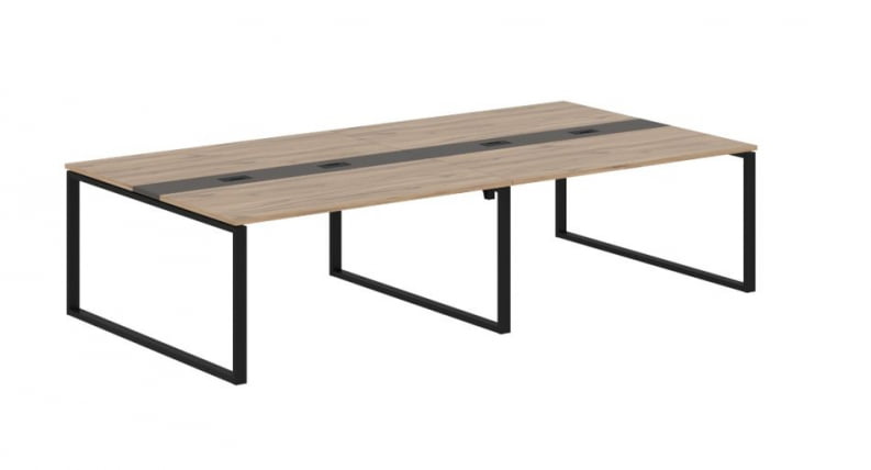 Переговорный стол EDIS EQCT 3116 Дуб Денвер светлый Мокко Черный_0