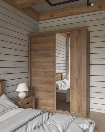 Шкаф-купе 2х дверный STM, Гарда (1760*626*2300) Дуб галифакс Табак, 10229 _2