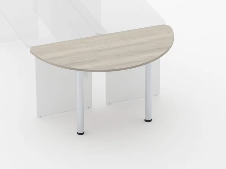 Приставка-полукруг для двух столов Glassy 2.18 Дуб сантана светлый_1