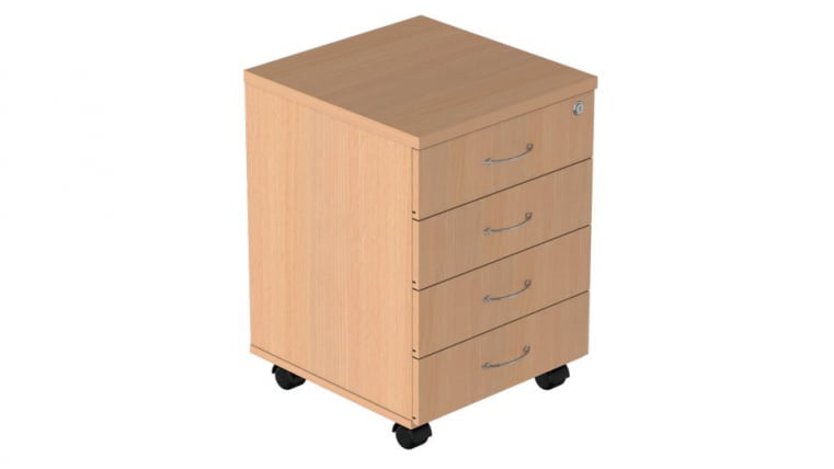 Тумба подкатная с замком Р.Т-4 ЗЦ Дуб Сонома светлый_0