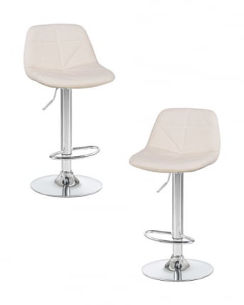 Стул барный DOBRIN DINA (кремовый) 2 шт_0