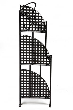 Этажерка угловая Secret De Maison 003 стальной сплав, 36х36х120см, черный_2