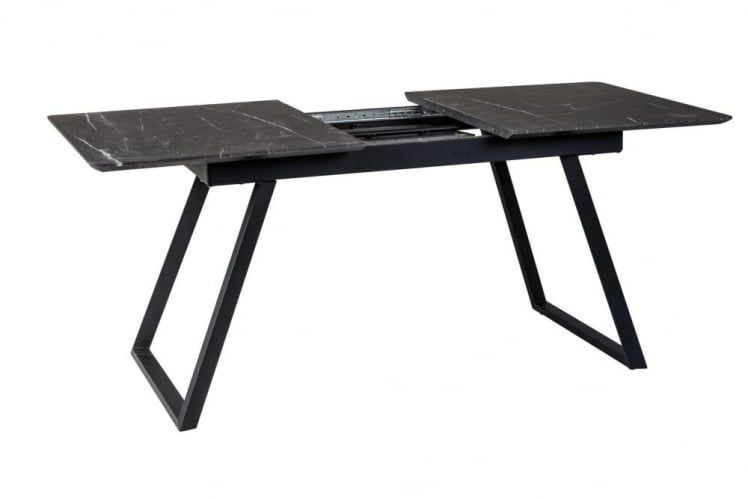 Стол Пеле раздвиж. 140-180 Темный мрамор/Бабочка_2
