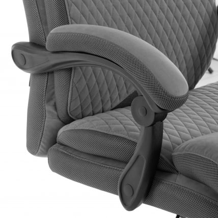 Кресло руководителя Chief metalBL велюр/ткань, серый, 29/TW-12_7