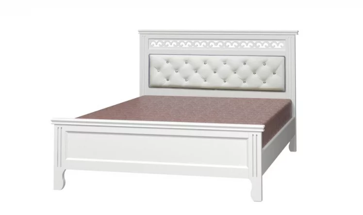 Кровать из массива Грация 200х140 Белый Античный_1