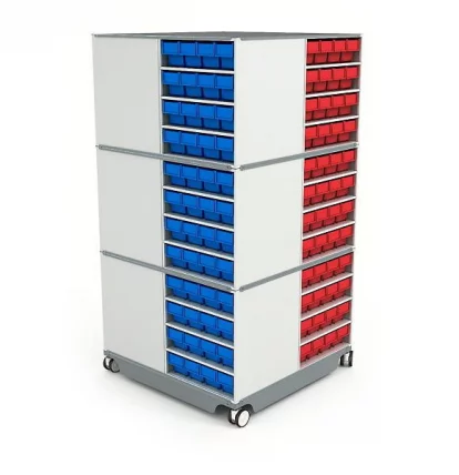 Поворотная кассетница КП-02 синий + красный_0