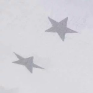 Балдахин для кроватки серые звезды на белом_2