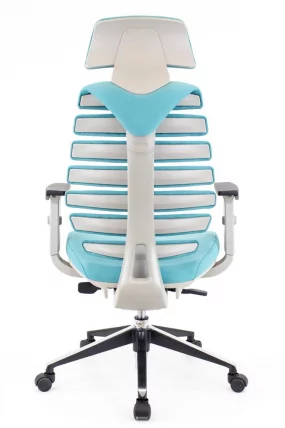 Эргономичное кресло Ergo Black ткань Бирюзовый_3