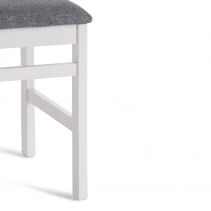 Стул ROSARIO Многослойная фанера, 39 х 39 х 99 см, white, ткань темно-серая (150)_8
