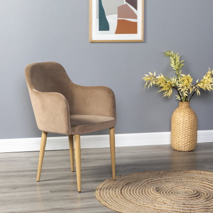 Кресло Ledger К Diag beige/нат.дуб_4