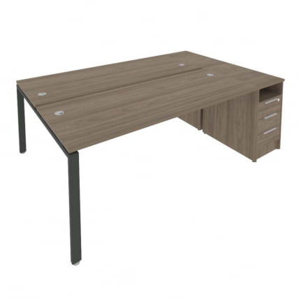 Рабочая станция с опорной тумбой Metal SystemБ.РС-СТП-2.5 Вяз/Антрацит_0