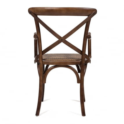 Стул с подлокотниками CROSS (mod.CB2008) дерево береза, 91х55х52см, Темный Орех (№5)_3