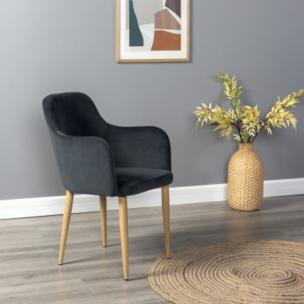 Кресло Ledger К Diag grey/нат.дуб_4