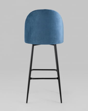 Стул барный Марсель Б велюр Пыльно-синий_4