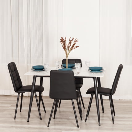 Стул обеденный Asti TREND, экокожа, черная, 47х54х86 см_10