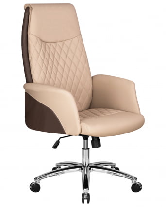 Офисное кресло для руководителей DOBRIN LEONARD (коричнево-бежевый)_1