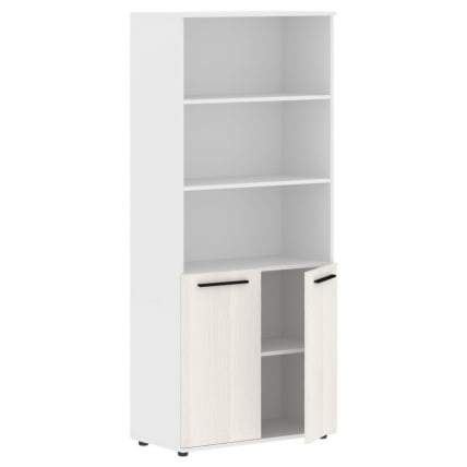 Шкаф с одним комплектом глухих малых дверей EDIS EHCS 85.5 Ясень Траун Черный Белый_1