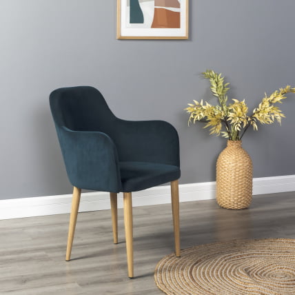 Кресло Ledger К Diag blue/нат.дуб_4