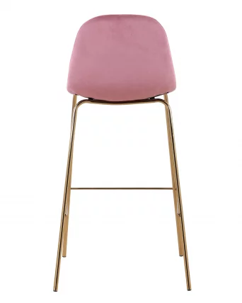 Стул барный Валенсия Пыльно-розовый с золотыми ножками_4