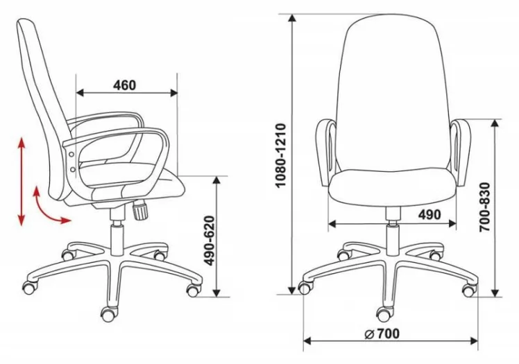 Кресло руководителя Бюрократ Ch-808AXSN/Grey_4