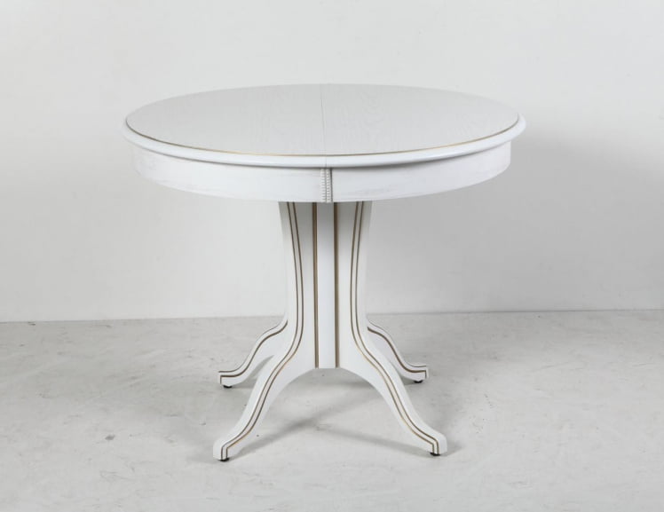 Стол обеденный Орион-5 (d1100) тон 1 с золотой патиной_0