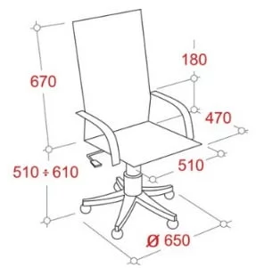 Офисное кресло FA_Руководителя EChair 605 TPU к/з черный 629227_1