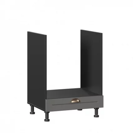 Тумба кухонная 600 для встраиваемой техники Амели-3 ЛД 299.250.000.018 Черный Оникс серый_0