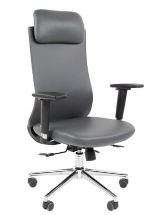 Офисное кресло CHAIRMAN 500 LUX экокожа Серый_0