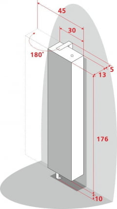 Поворотный шкаф в черном стекле Lupo Black Черный_2