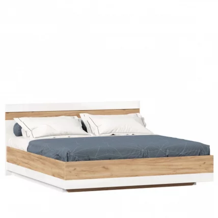 Кровать двуспальная 1800 с подъёмным механизмом Фиджи ЛД 659.083.000 Дуб Золотой Белый_0