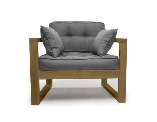 Диван одноместный DEmoku Д-1 серебристо-серый_холодный серый_0